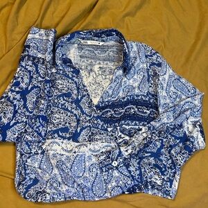 Zara Blue Paisley woman’s Shirt